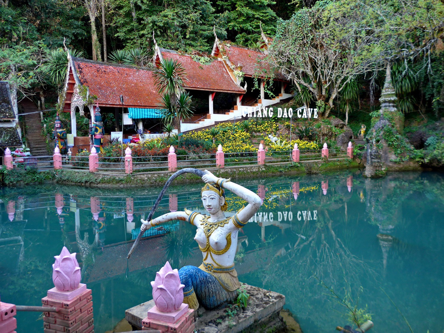 Mermaid in front of Chiang Dao Cave
